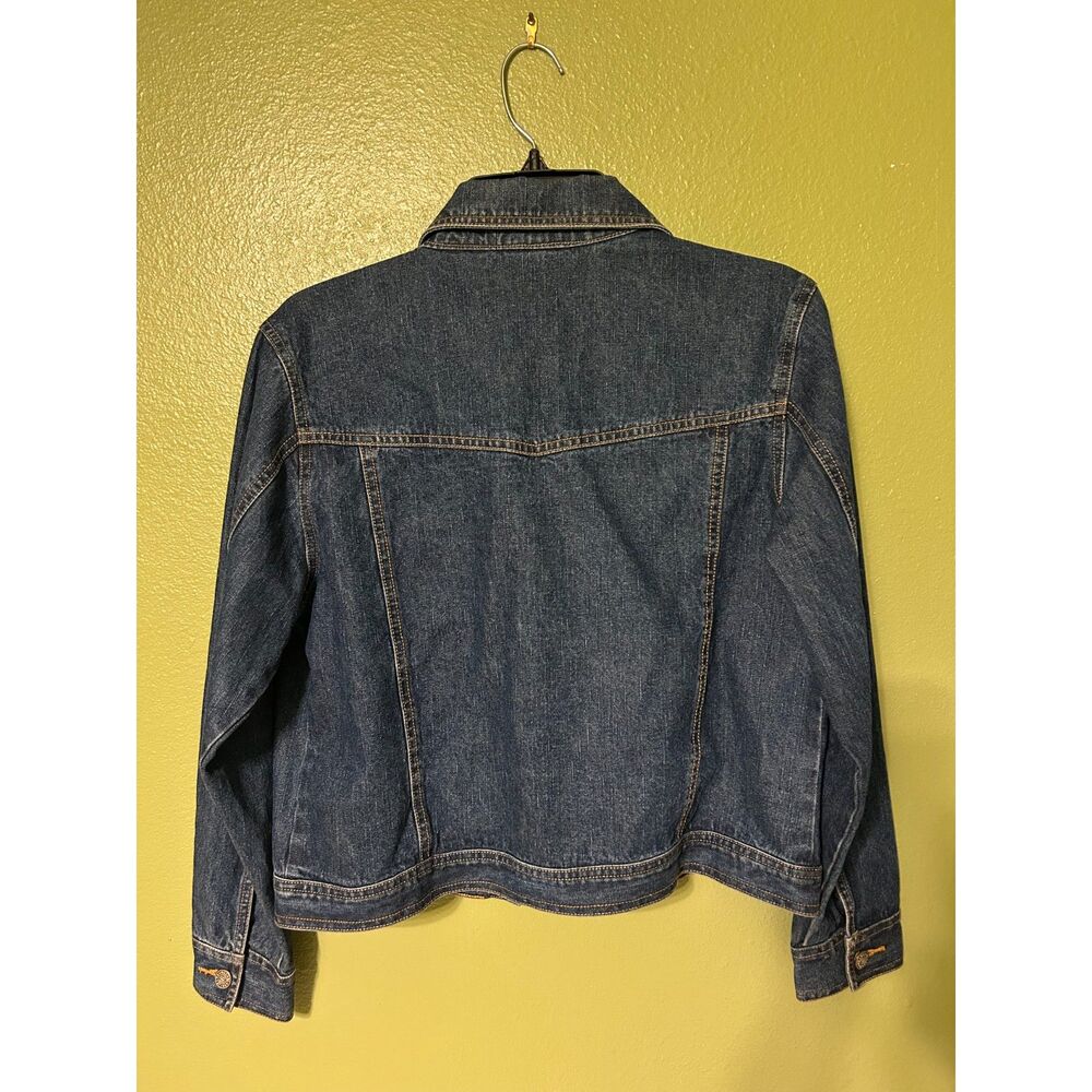 Vtg 90s Denim Trucker Jacket Indie Sleaze Utility M Capsule Layering Streetwear